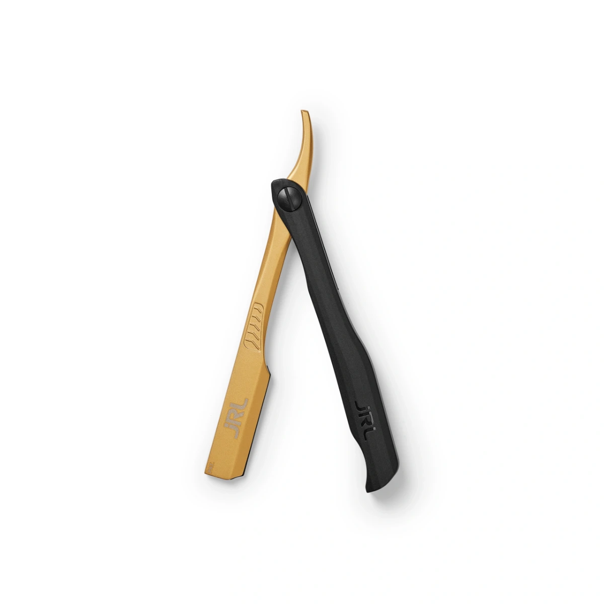 JRL Professional Magnetic Straight Edge Barberkniv / Razor Gold - Rageknive - Sort - OS Frisørartikler