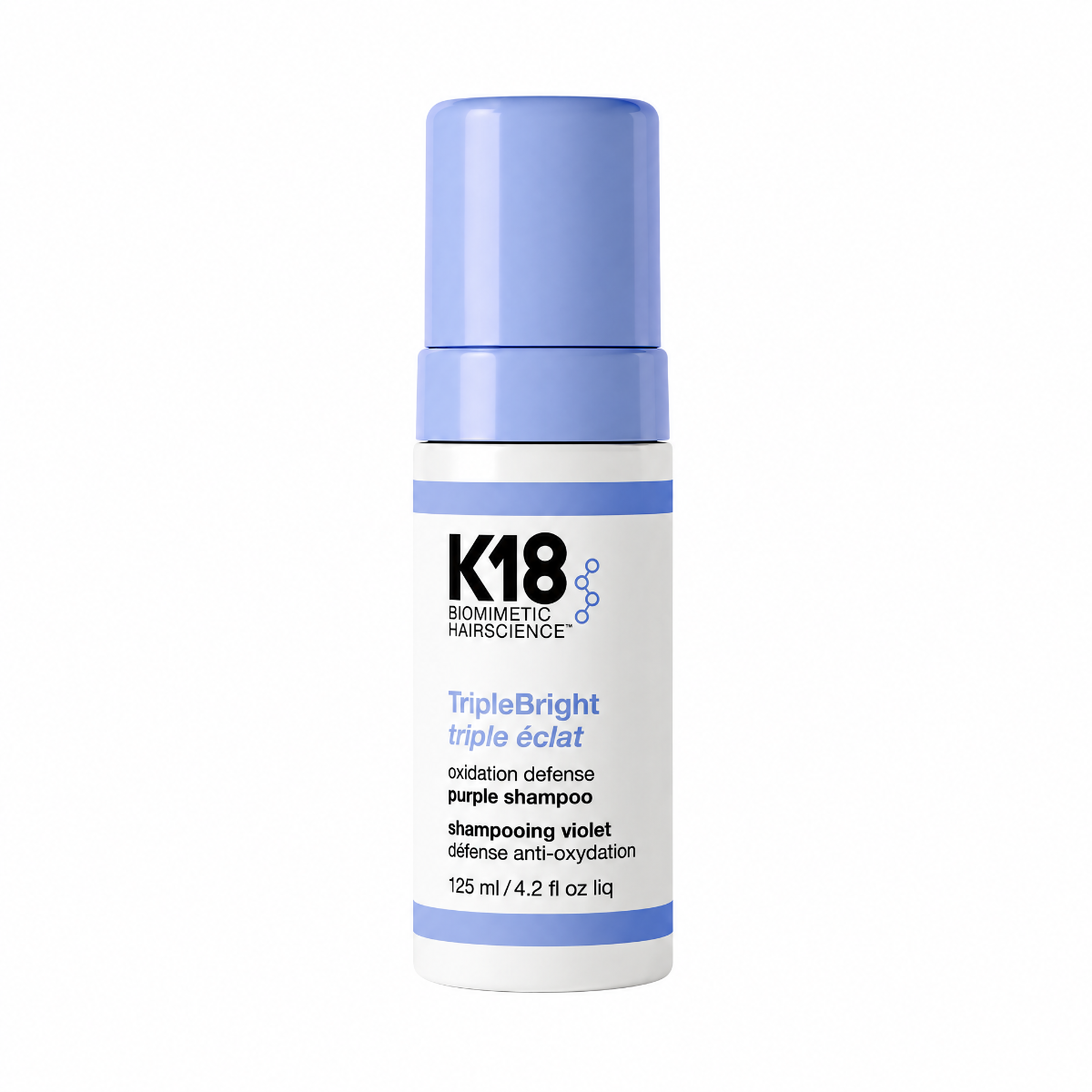 K18 TripleBright Purple Shampoo 125 ml - Silver Shampoo - Lilla - OS Frisørartikler