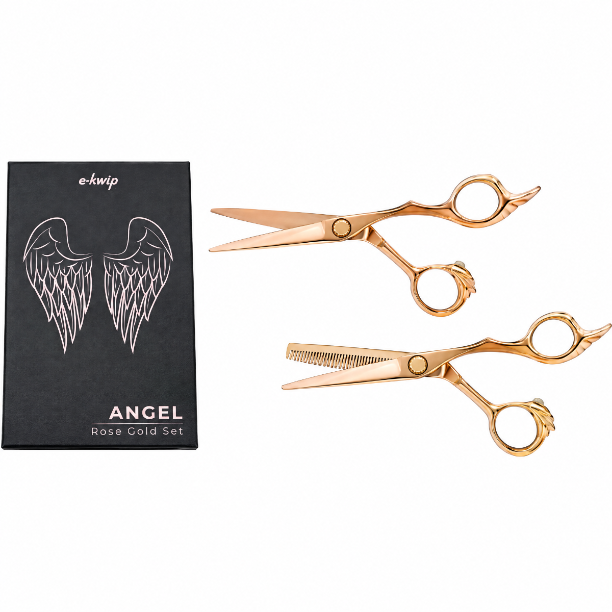 e-kwip Angel Set - Frisørsakse Sæt - Gul - OS Frisørartikler