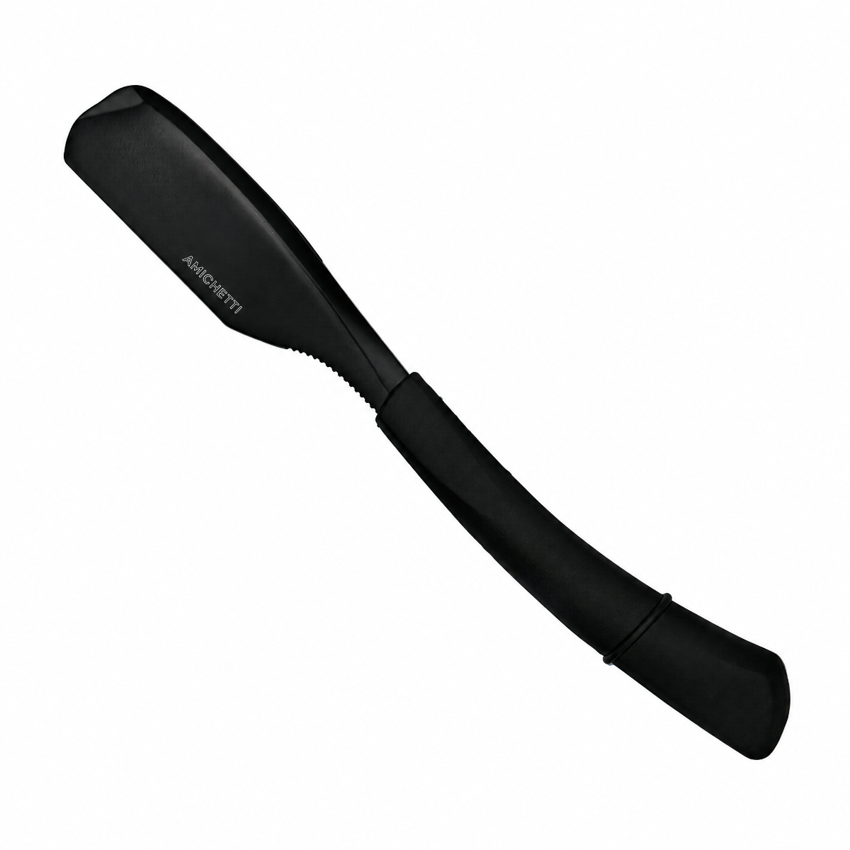 Amighetti Professional Straight Barberkniv / Razor Black - Rageknive - Sort - OS Frisørartikler