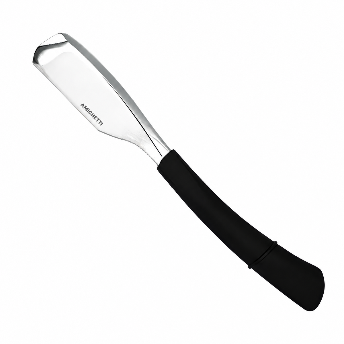 Amighetti Professional Straight Barberkniv / Razor SIlver - Rageknive - OS Frisørartikler