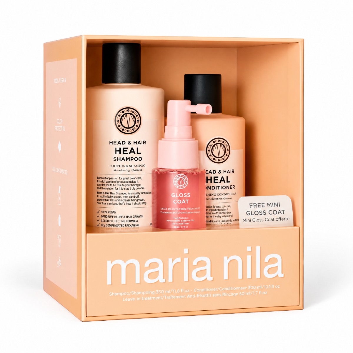 Maria Nila Head & Hair Heal Beauty Box - Varmebeskyttelse til håret - Rød - OS Frisørartikler