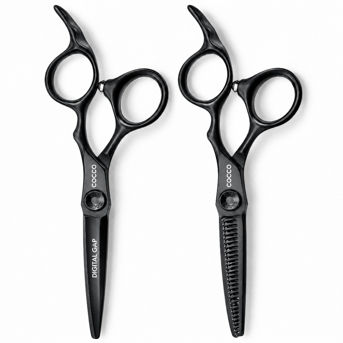 Cocco Hair Pro Digital Gap VG10 6" Rh Black Set - Frisørsakse Sæt - Sort - OS Frisørartikler