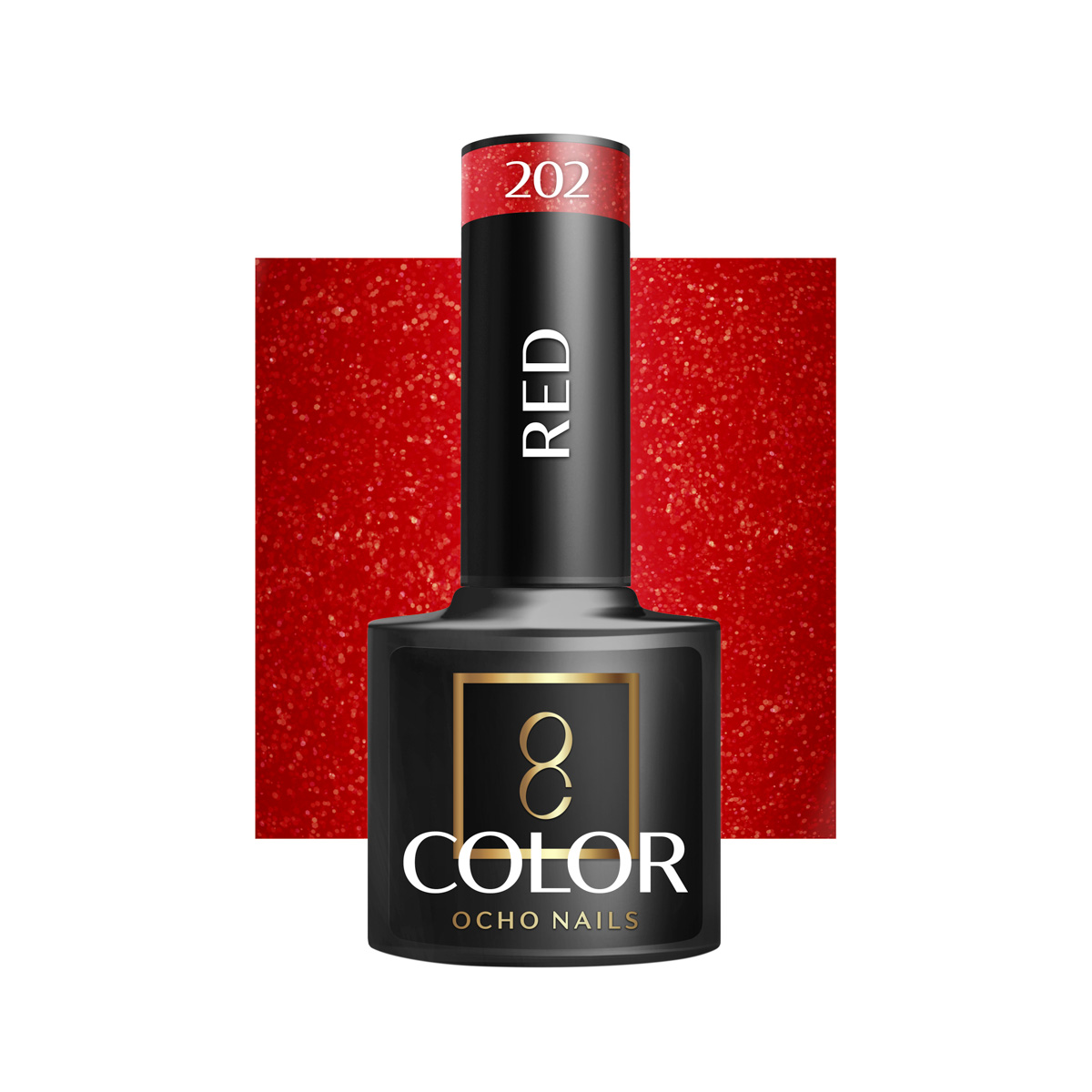 Ocho Nails Hybrid Nail Polish Red 202 5g - Neglelak - Rød - OS Frisørartikler