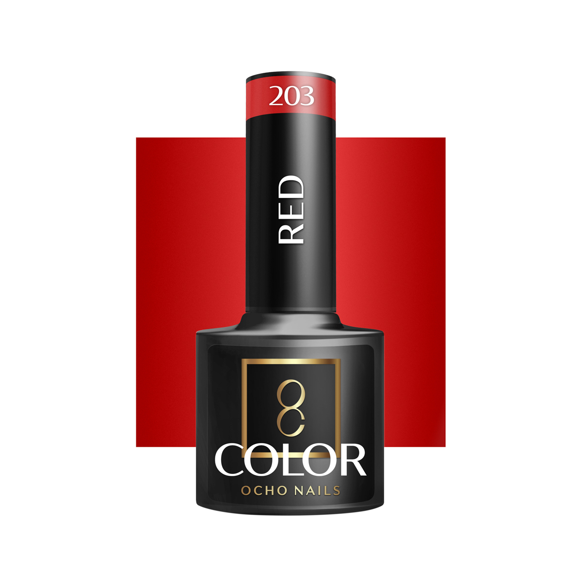 Ocho Nails Hybrid Nail Polish Red 203 5g - Neglelak - Rød - OS Frisørartikler