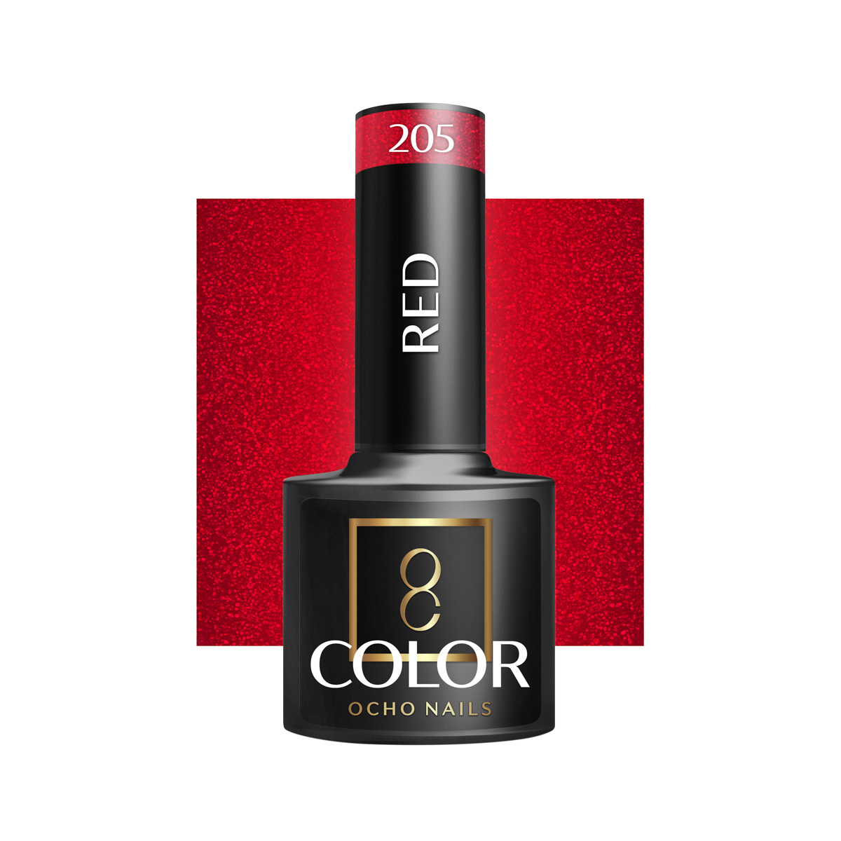 Ocho Nails Hybrid Nail Polish Red 205 5g - Neglelak - Rød - OS Frisørartikler