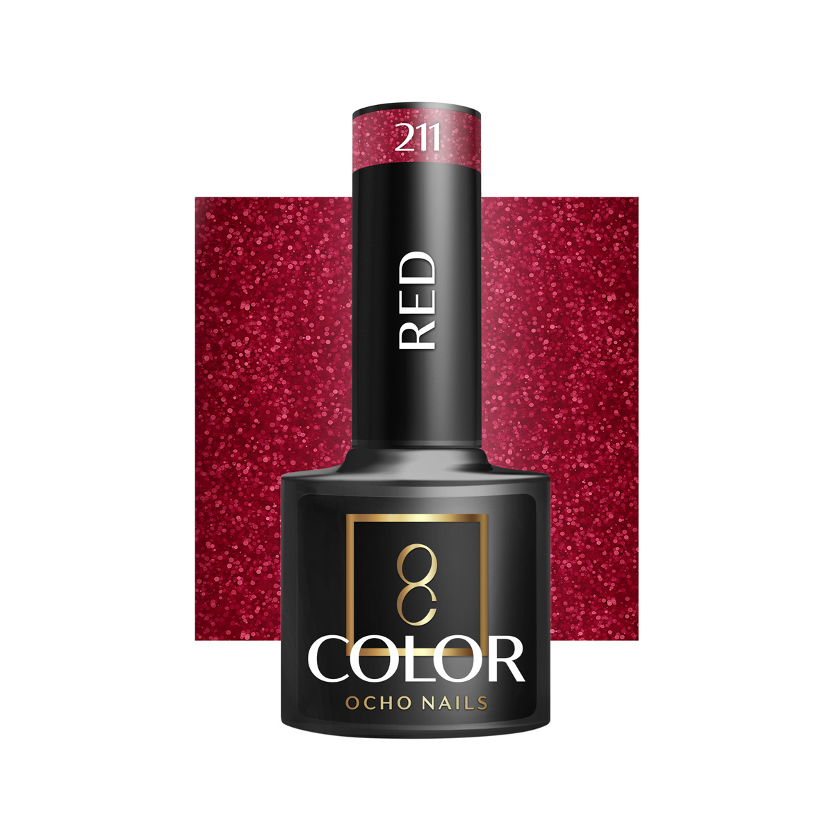 Ocho Nails Hybrid Nail Polish Red 211 5g - Neglelak - Rød - OS Frisørartikler