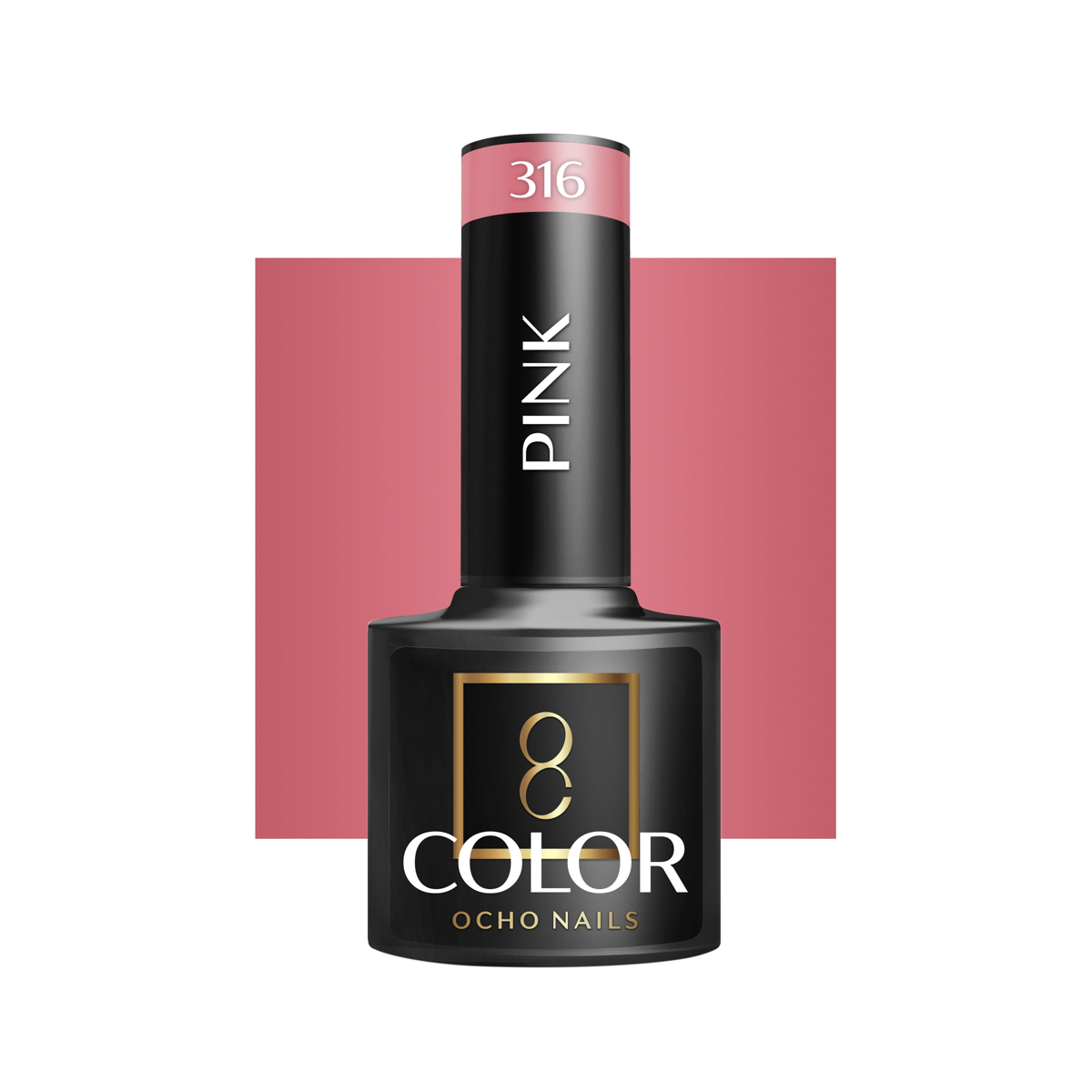 Ocho Nails Hybrid Nail Polish Pink 316 5g - Neglelak - Lyserød - OS Frisørartikler