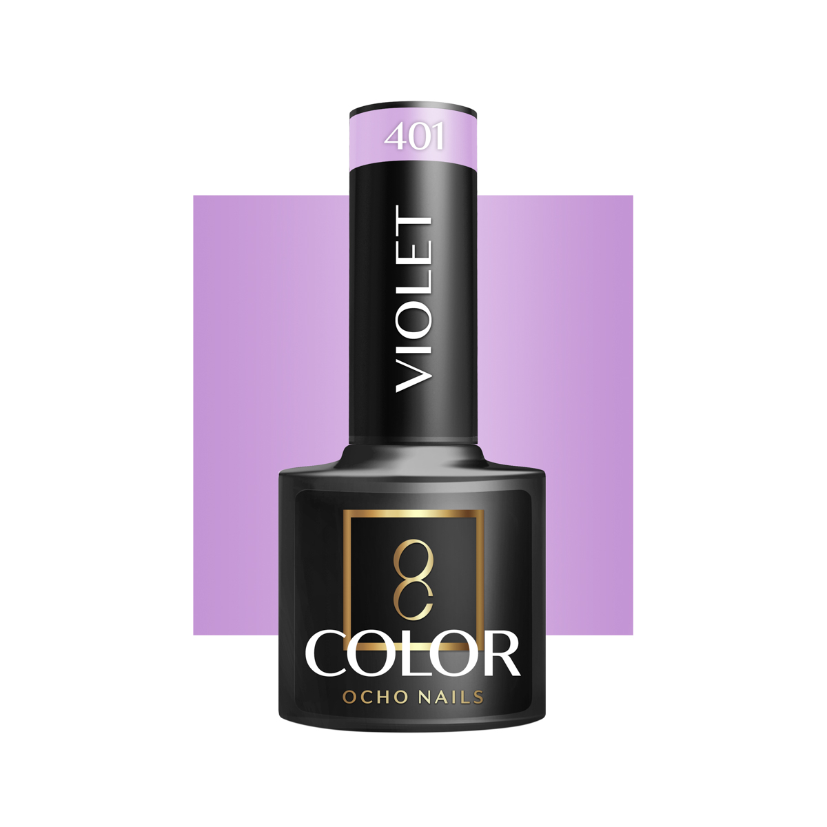 OCHO NAILS Hybrid Nail Polish Violet 401 5g - Neglelak - Sort - OS Frisørartikler