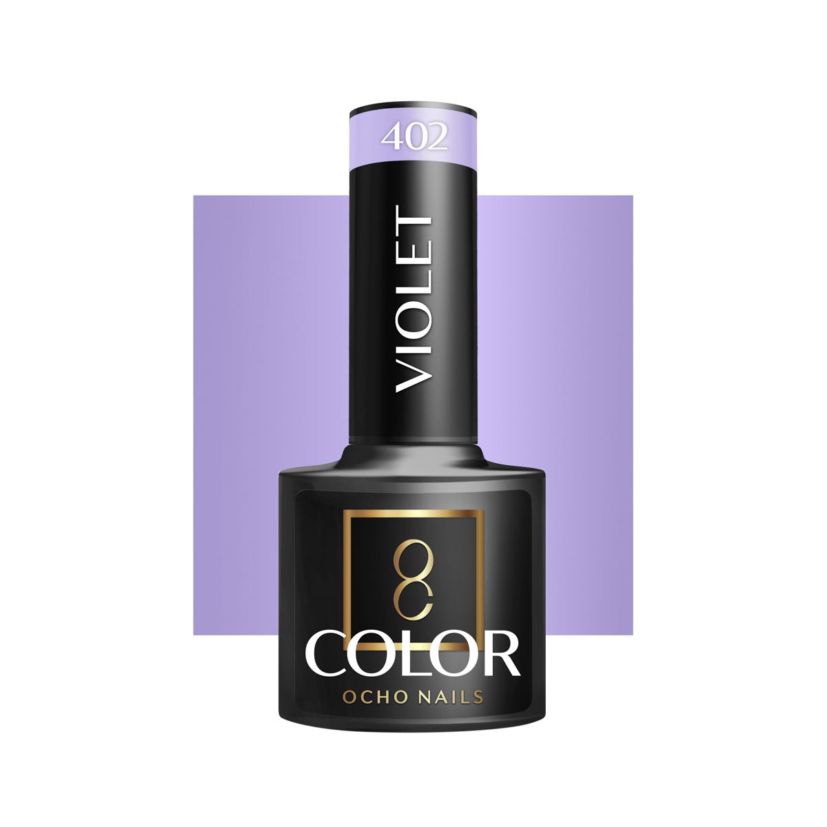 Ocho Nails Hybrid Nail Polish Violet 402 5g - Neglelak - Sort - OS Frisørartikler