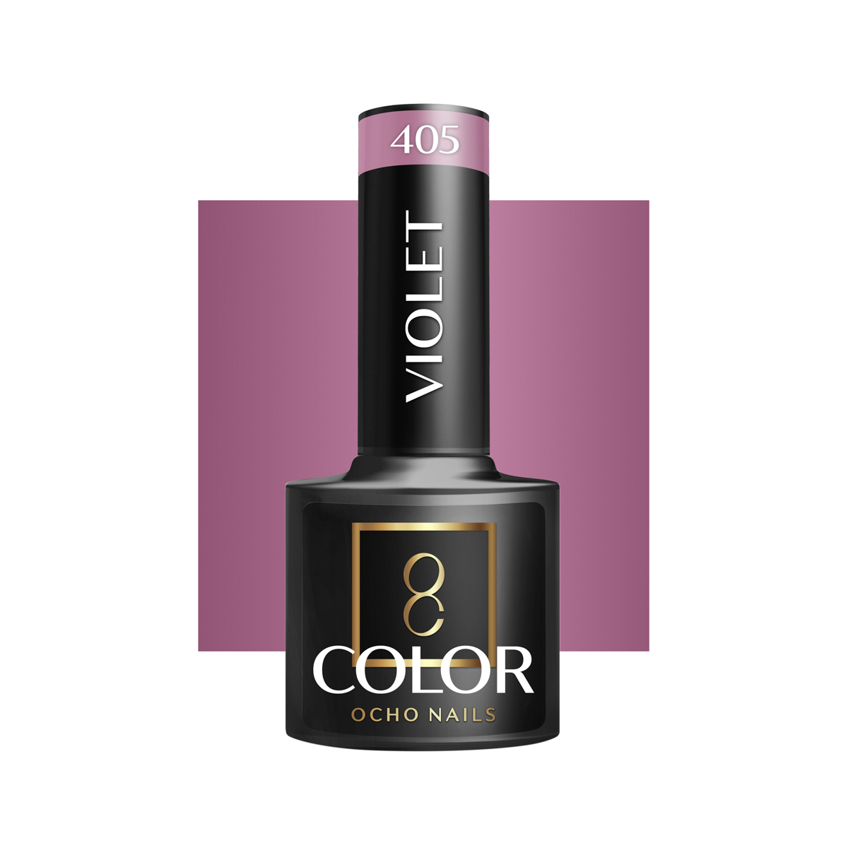 Ocho Nails Hybrid Nail Polish Violet 405 5g - Neglelak - Sort - OS Frisørartikler