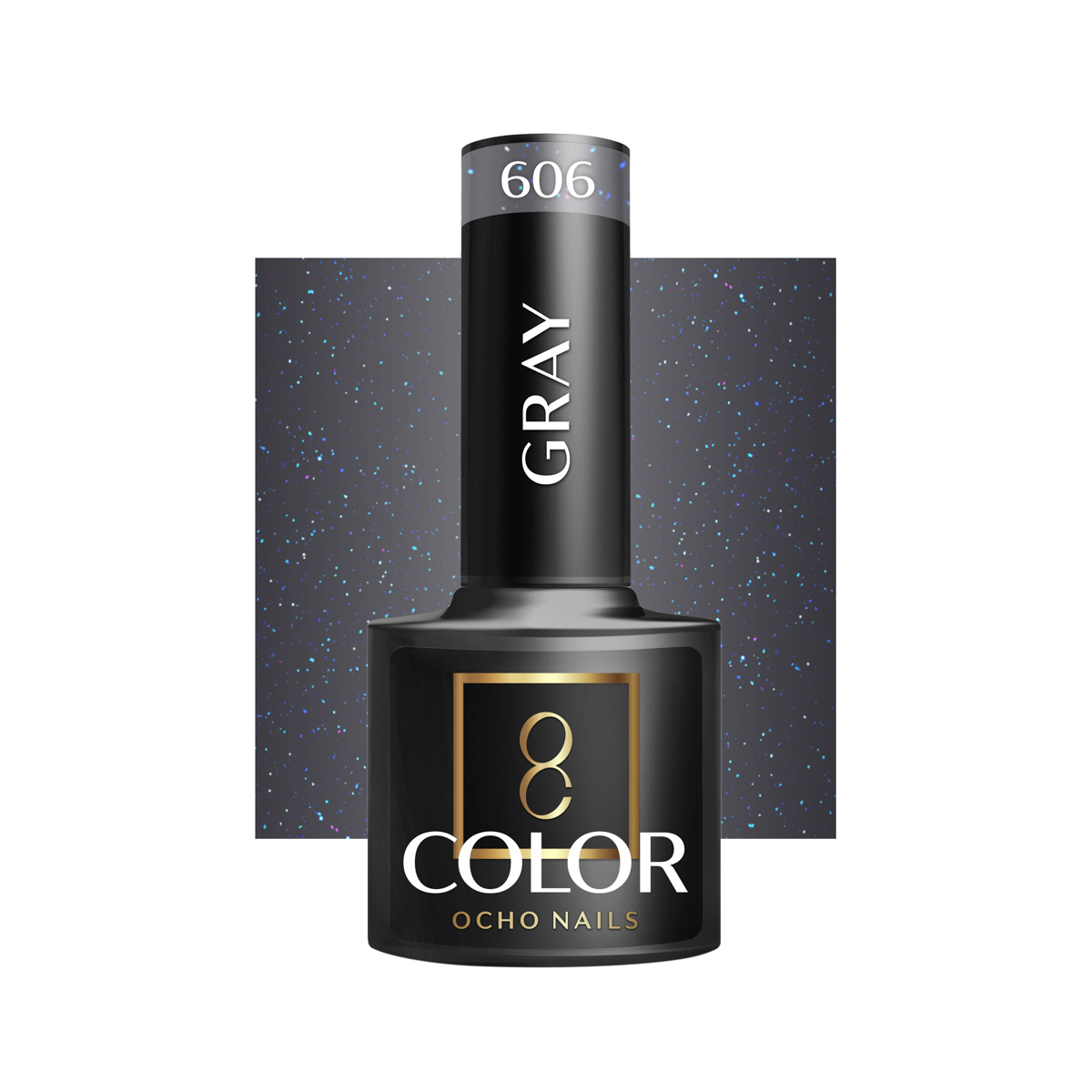Ocho Nails Hybrid Nail Polish Gray 606 5g - Neglelak - Grå - OS Frisørartikler