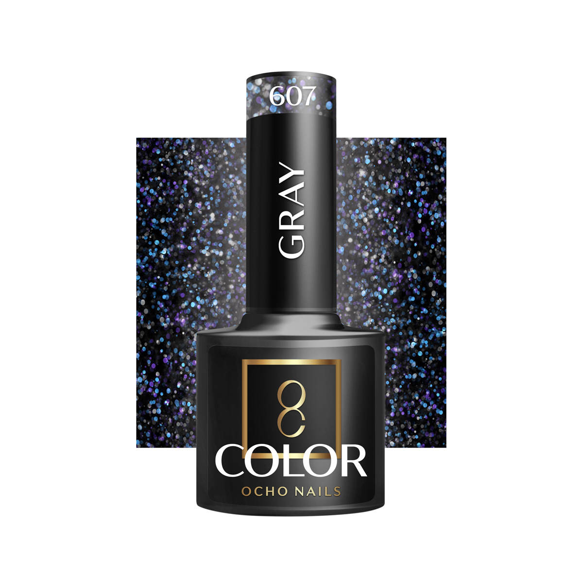 Ocho Nails Hybrid Nail Polish Gray 607 5g - Neglelak - Grå - OS Frisørartikler