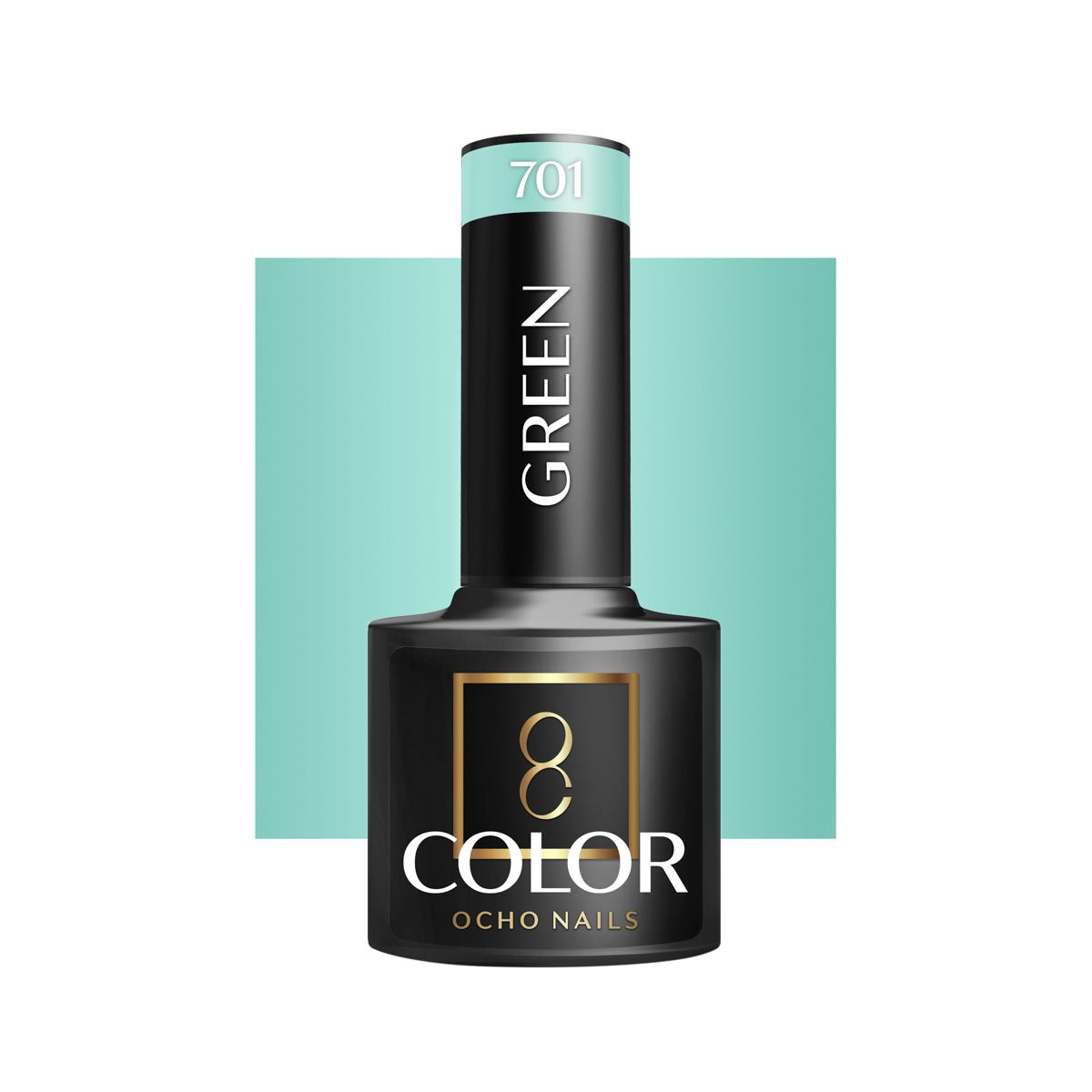 Ocho Nails Hybrid Nail Polish Green 701 5g - Neglelak - Grøn - OS Frisørartikler