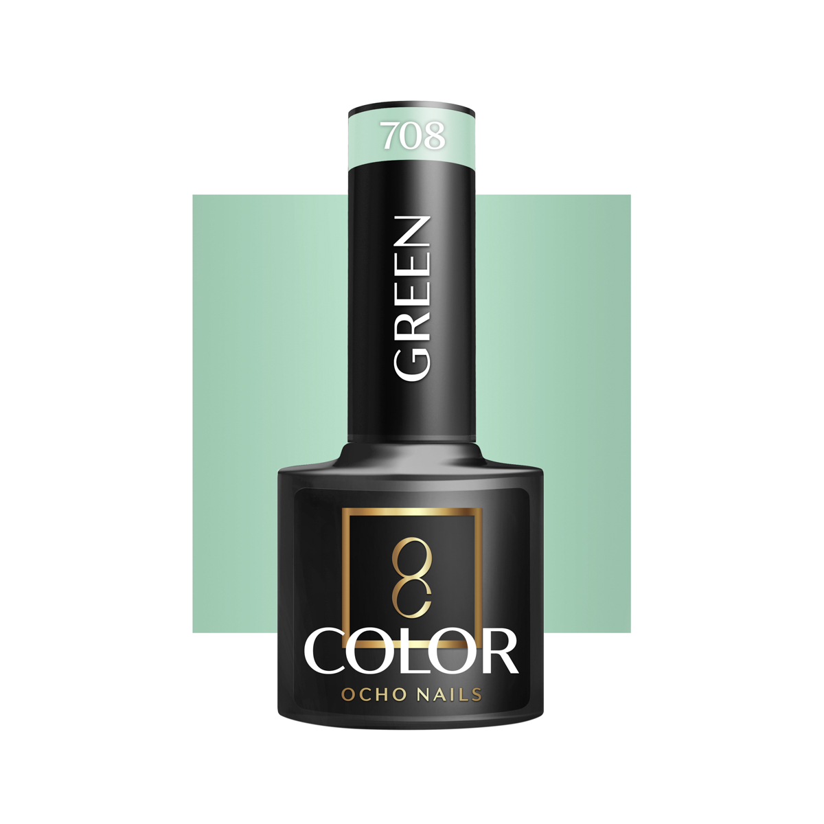 OCHO NAILS Hybrid Nail Polish Green 708 5g - Neglelak - Grøn - OS Frisørartikler