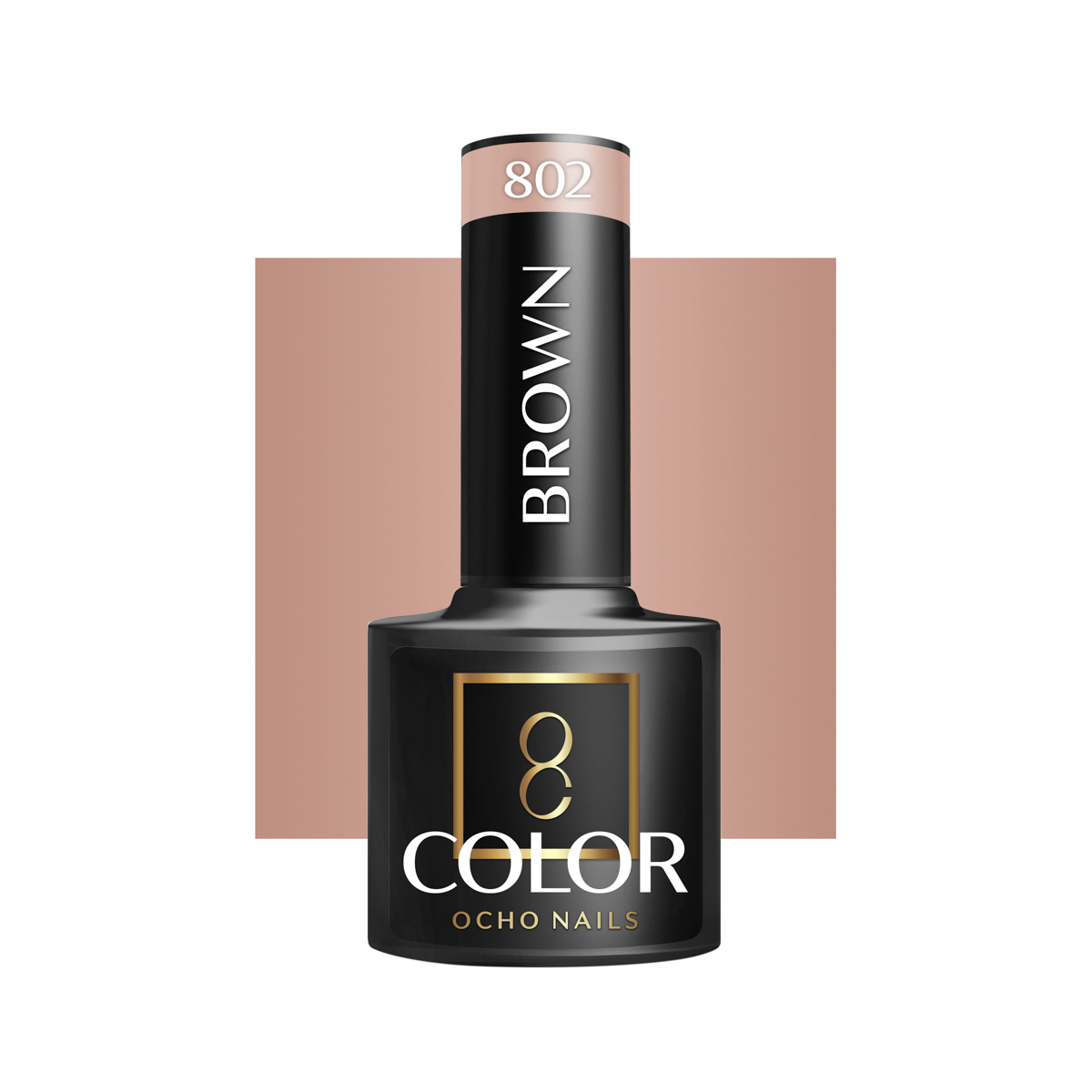 Ocho Nails Hybrid Nail Polish Brown 802 5g - Sort - OS Frisørartikler