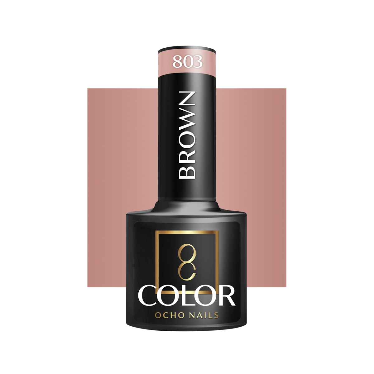 Ocho Nails Hybrid Nail Polish Brown 803 5g - Sort - OS Frisørartikler
