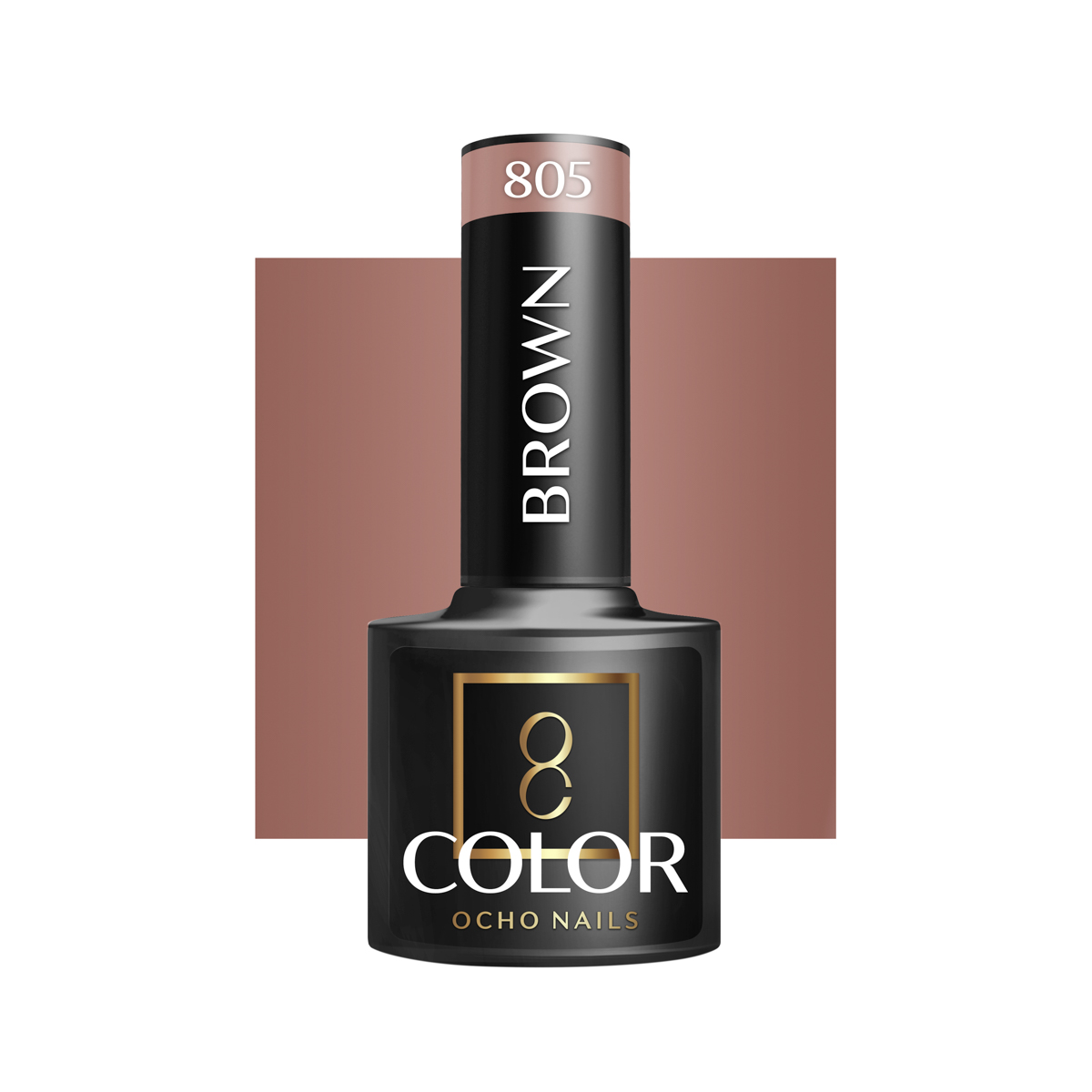 Ocho Nails Hybrid Nail Polish Brown 805 5g - Sort - OS Frisørartikler