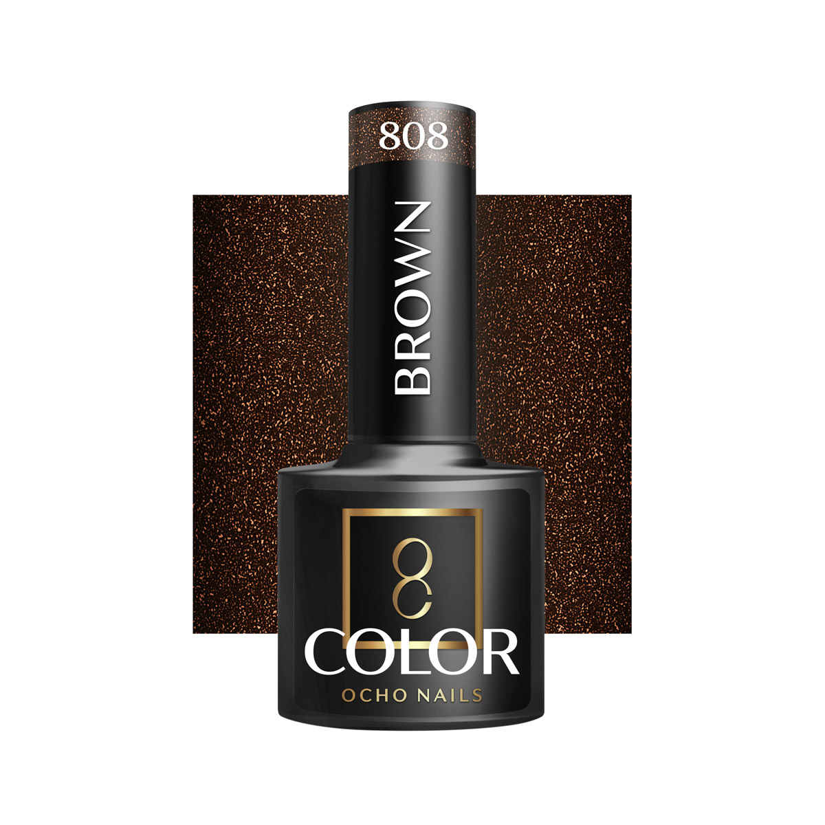 Ocho Nails Hybrid Nail Polish Brown 808 5g - Sort - OS Frisørartikler