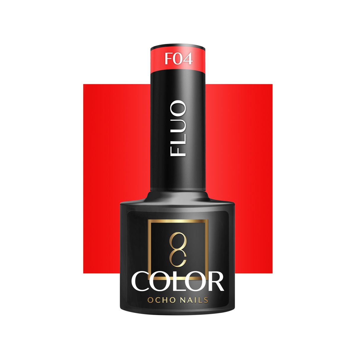 Ocho Nails Hybrid Nail Polish Fluo F04 5g - Neglelak - Sort - OS Frisørartikler