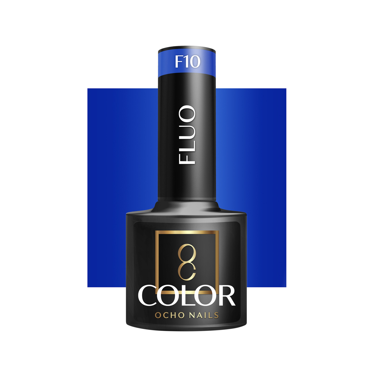 Ocho Nails Hybrid Nail Polish Fluo F10 5g - Neglelak - Sort - OS Frisørartikler