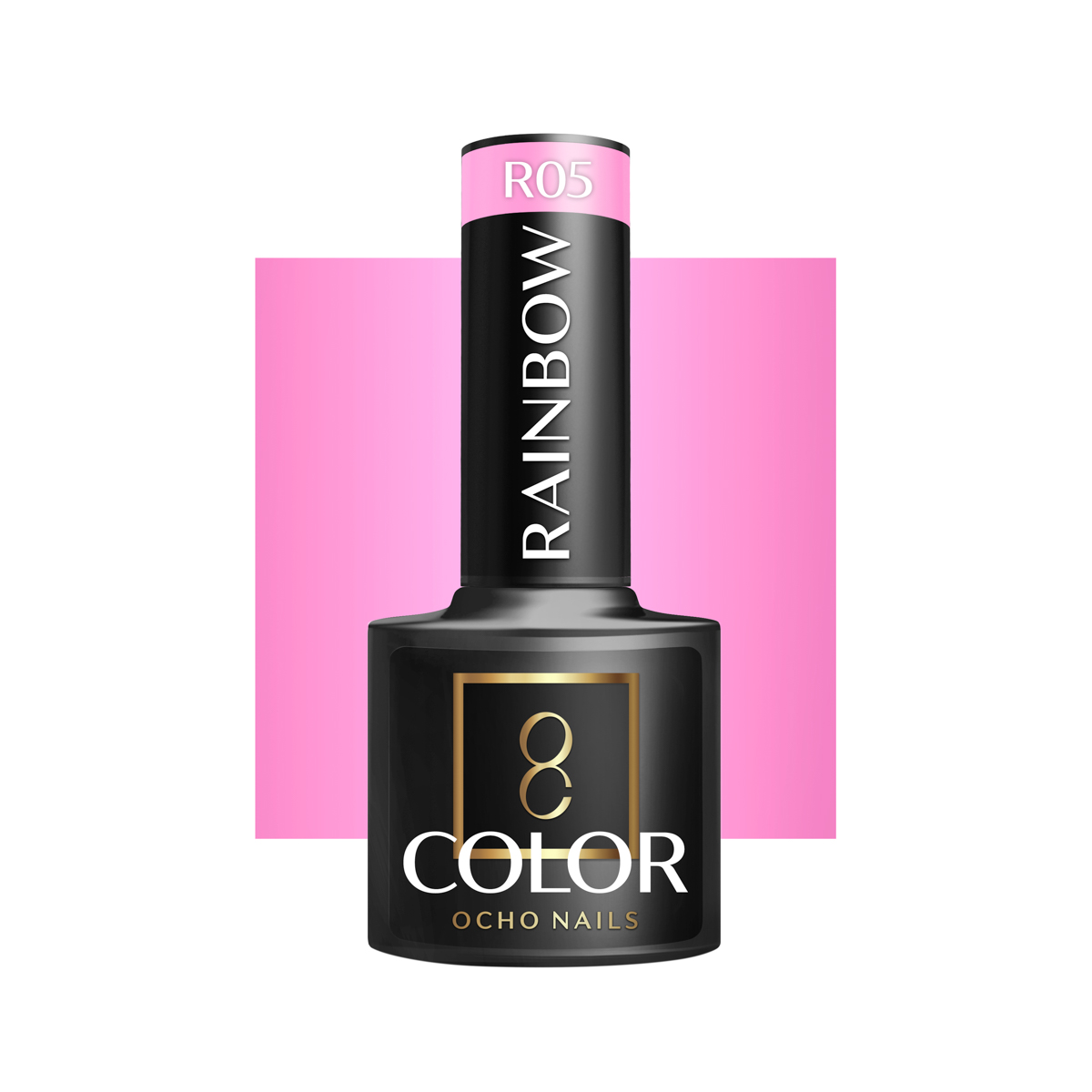 Ocho Nails Hybrid Nail Polish Rainbow R05 5g - Neglelak - Sort - OS Frisørartikler