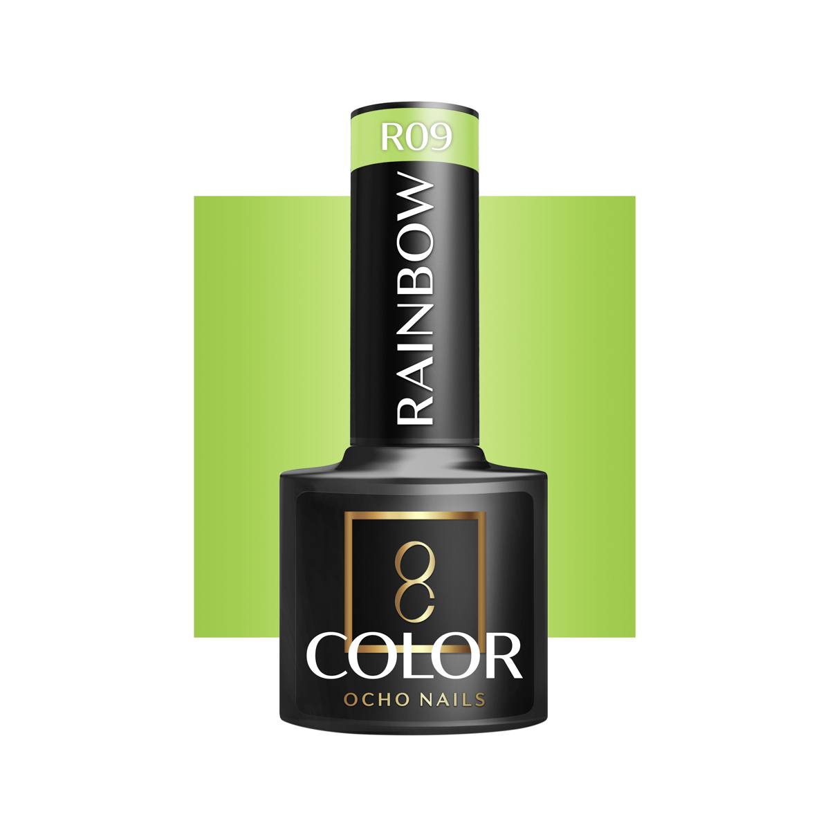Ocho Nails Hybrid Nail Polish Rainbow R09 5g - Neglelak - Sort - OS Frisørartikler