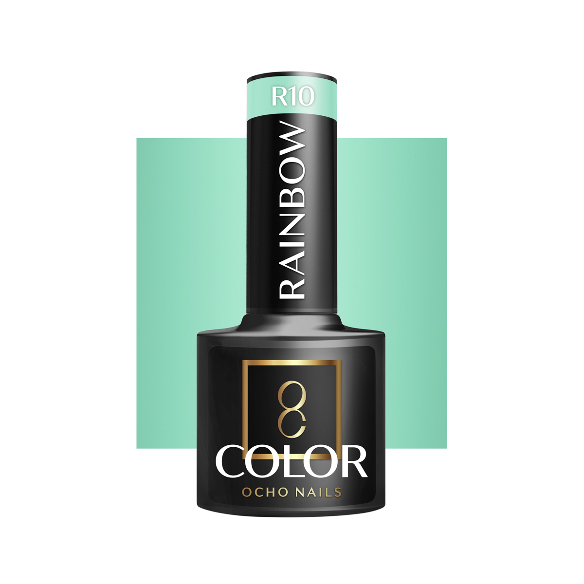 Ocho Nails Hybrid Nail Polish Rainbow R10 5g - Neglelak - Sort - OS Frisørartikler