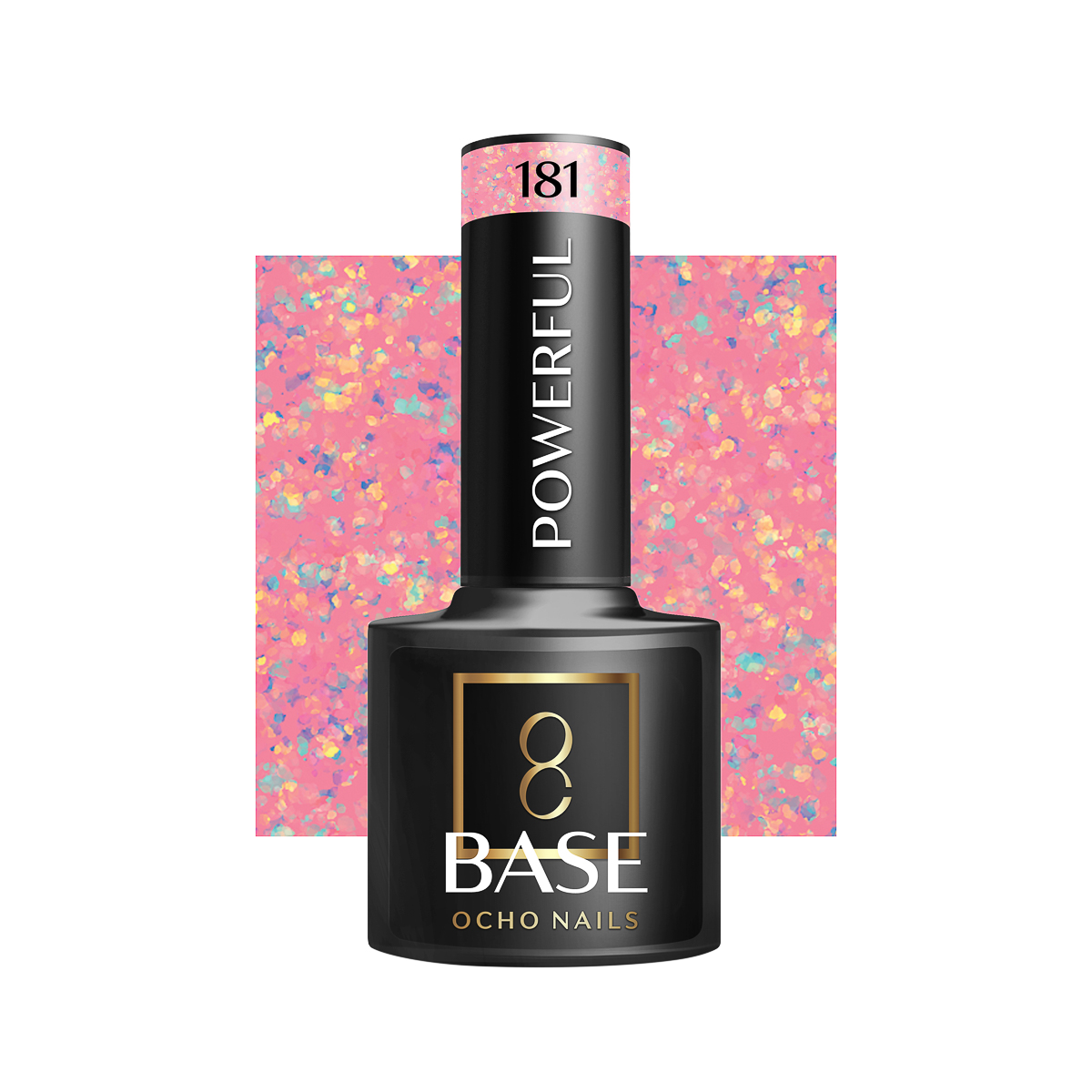 Ocho Nails Hybrid Base Powerful 181 5g - Neglelak - Sort - OS Frisørartikler