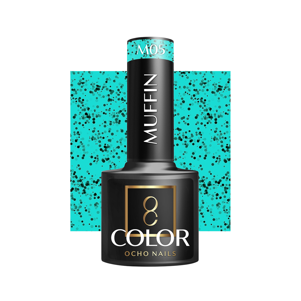 Ocho Nails Hybrid Nail Polish Muffin M05 5g - Neglelak - Sort - OS Frisørartikler