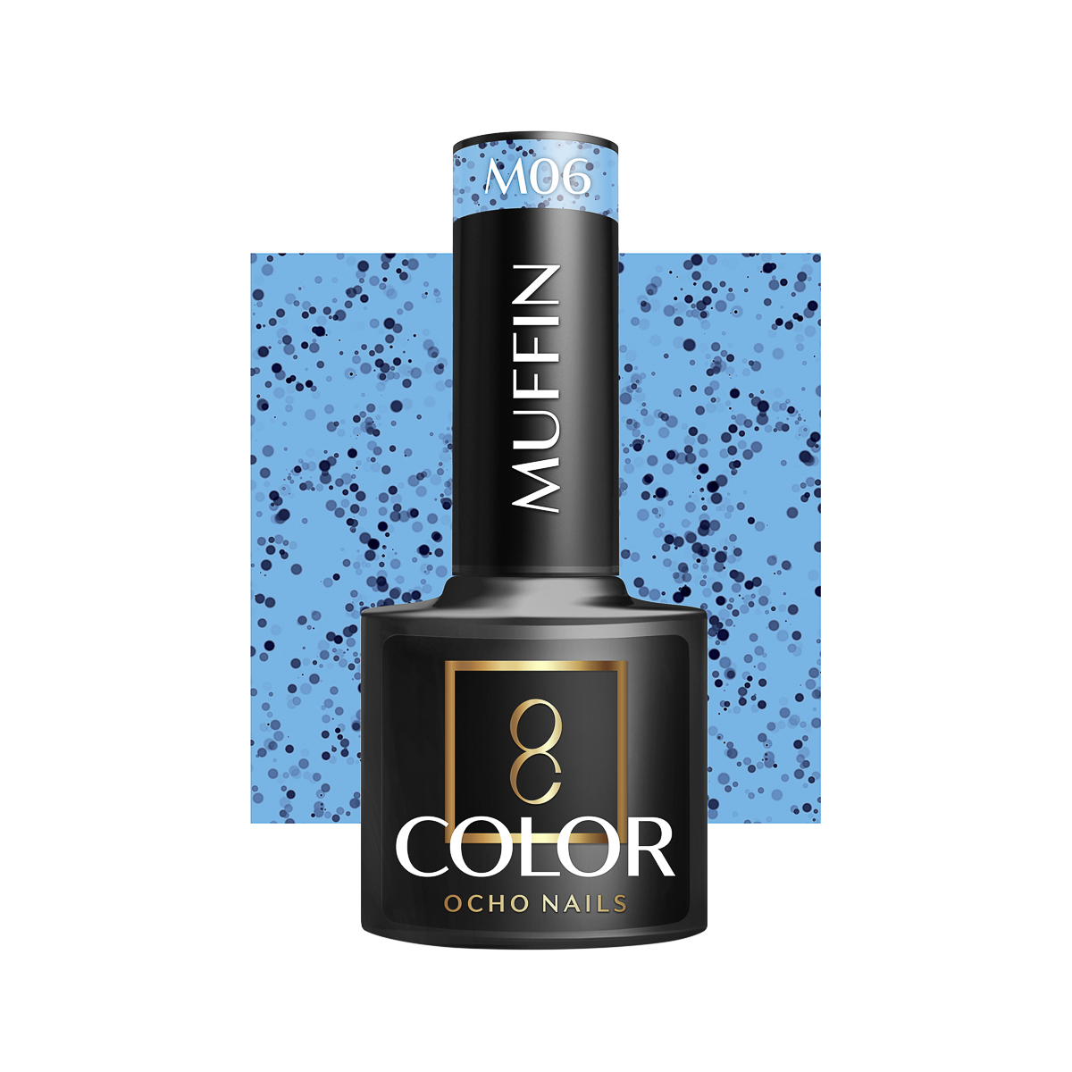 Ocho Nails Hybrid Nail Polish Muffin M06 5g - Neglelak - Sort - OS Frisørartikler