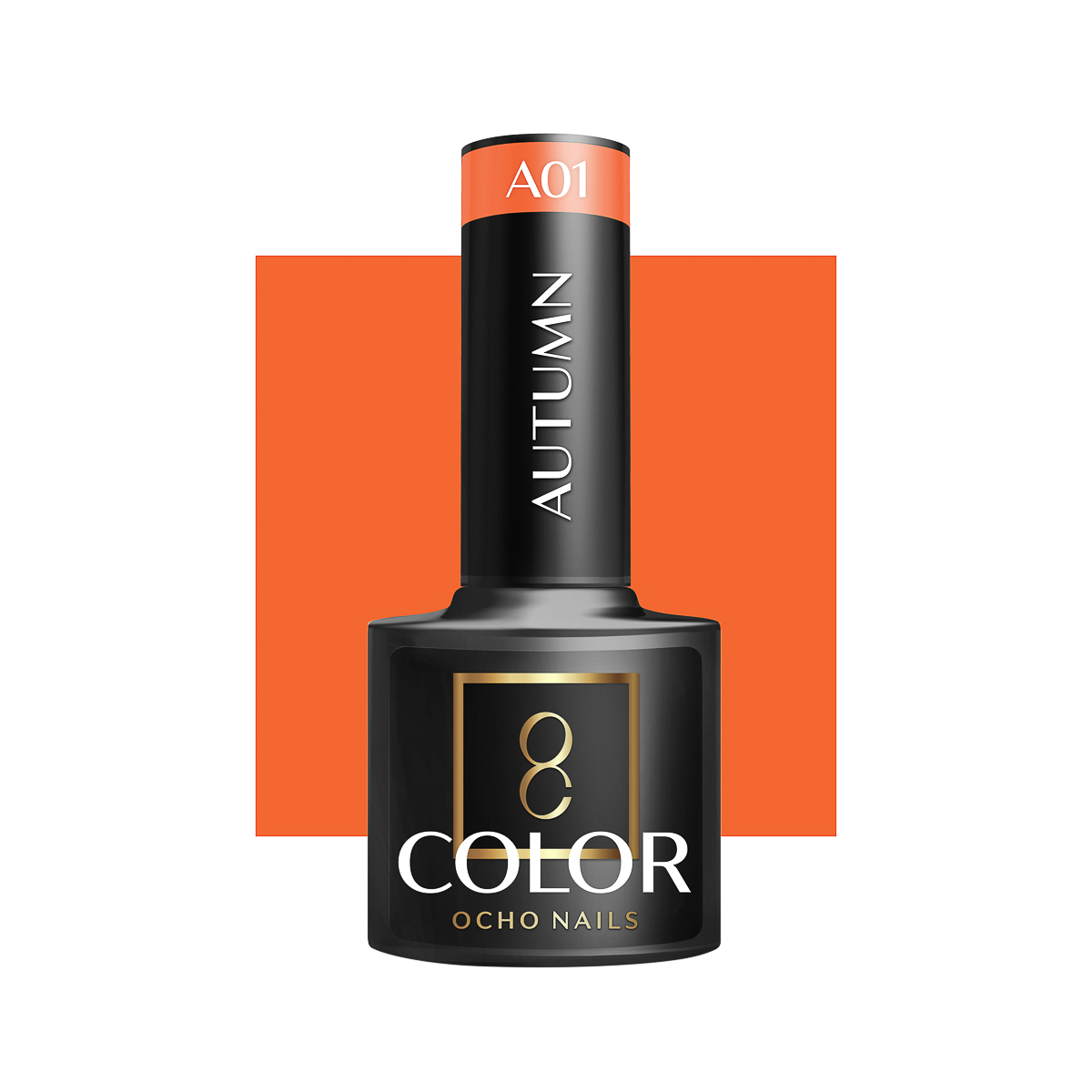 Ocho Nails Hybrid Nail Polish Autumn A01 5g - Neglelak - Orange - OS Frisørartikler
