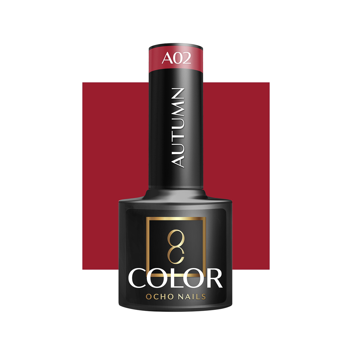 Ocho Nails Hybrid Nail Polish Autumn A02 5g - Neglelak - Orange - OS Frisørartikler