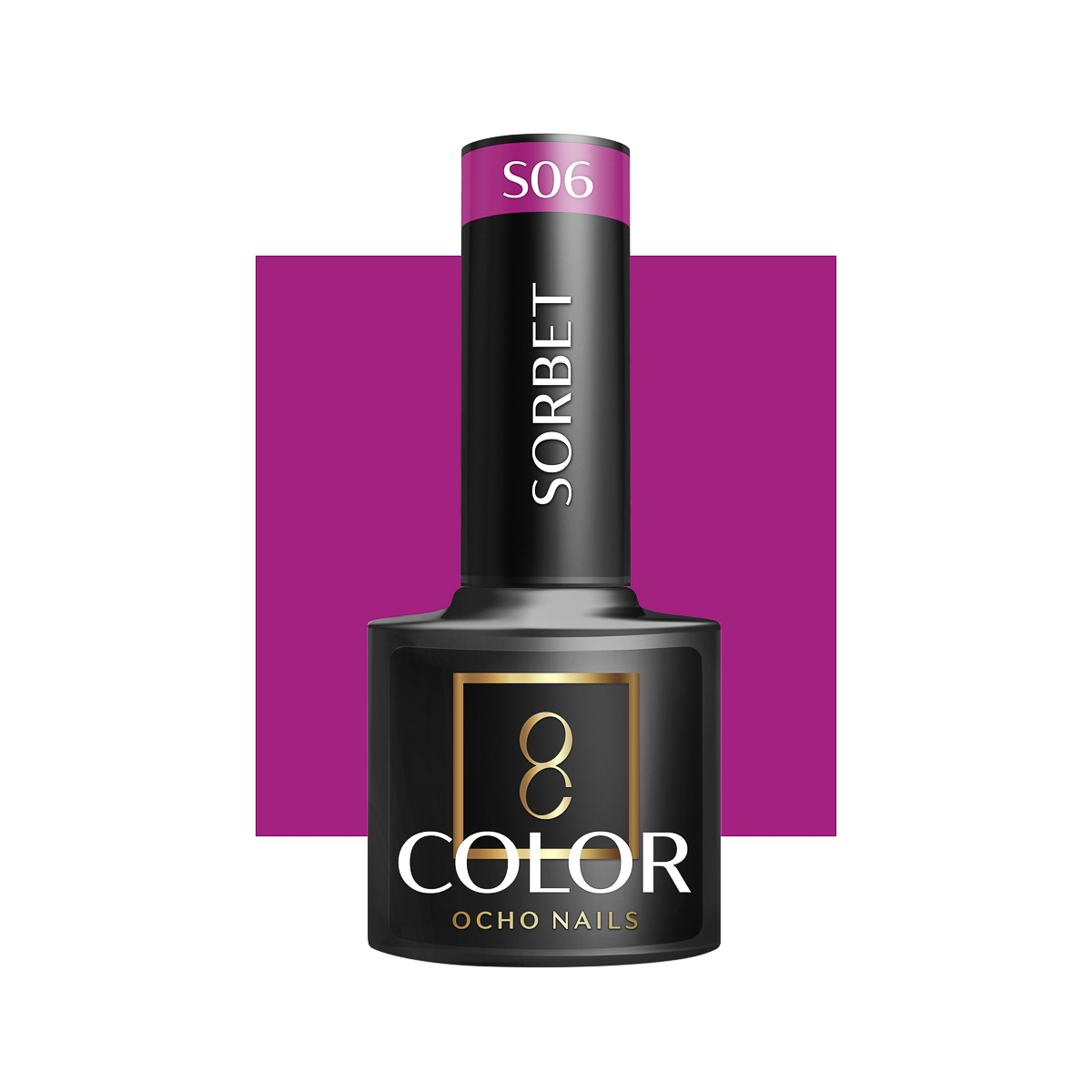 Ocho Nails Hybrid Nail Polish Sorbet S06 5g - Neglelak - Lyserød - OS Frisørartikler