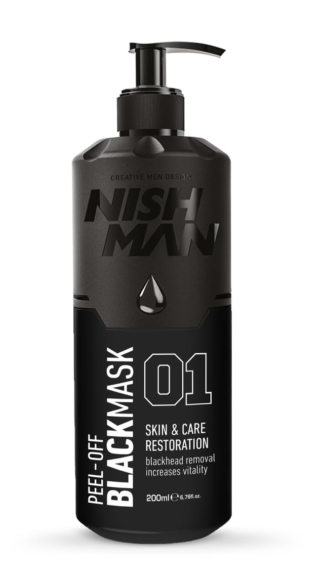 Nishman Black Peel-Off Mask 200 ml - Ansigt & Krop - Sort - OS Frisørartikler
