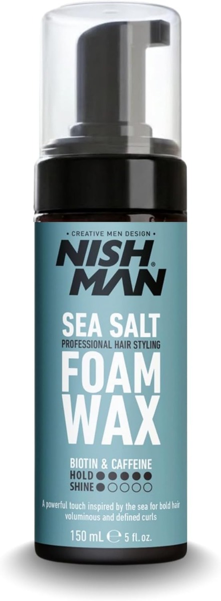 Nishman Sea Salt Foam Wax 150 ml - Saltvandsspray - Rød - OS Frisørartikler