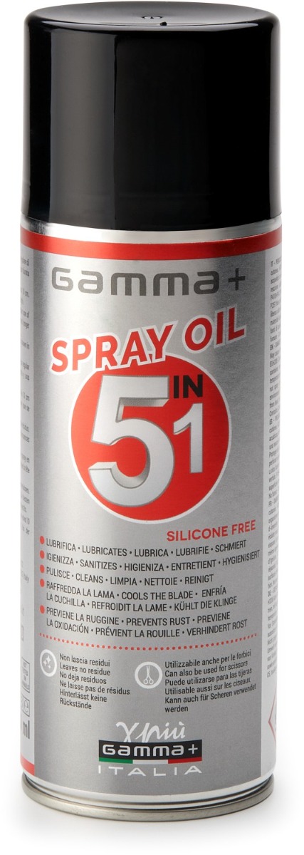 Gamma+ Spray Oil 5in1 400 ml - Desinficering & Olie - OS Frisørartikler